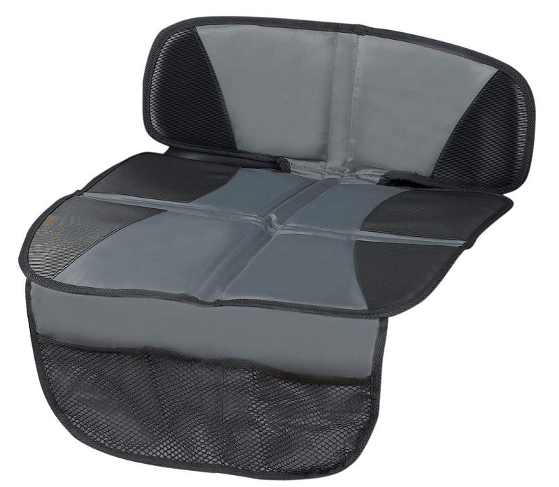 Kaiphy Car Seat Protector - Seat Protection Mat - Thick Padding - Durable  Waterproof Fabric  Leather Reinforced Corners & 3 Pockets for Handy Storage Gray - Image 1
